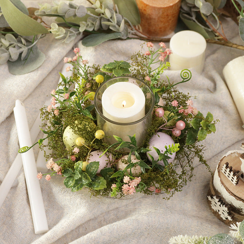 Easter Egg Glass Candle Holder