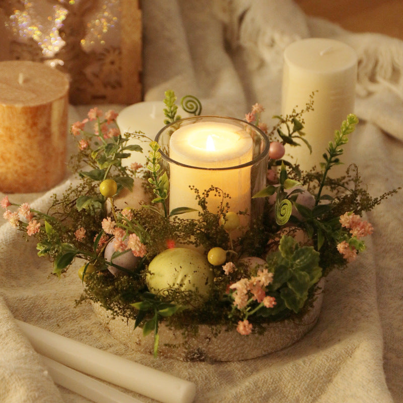 Easter Egg Glass Candle Holder