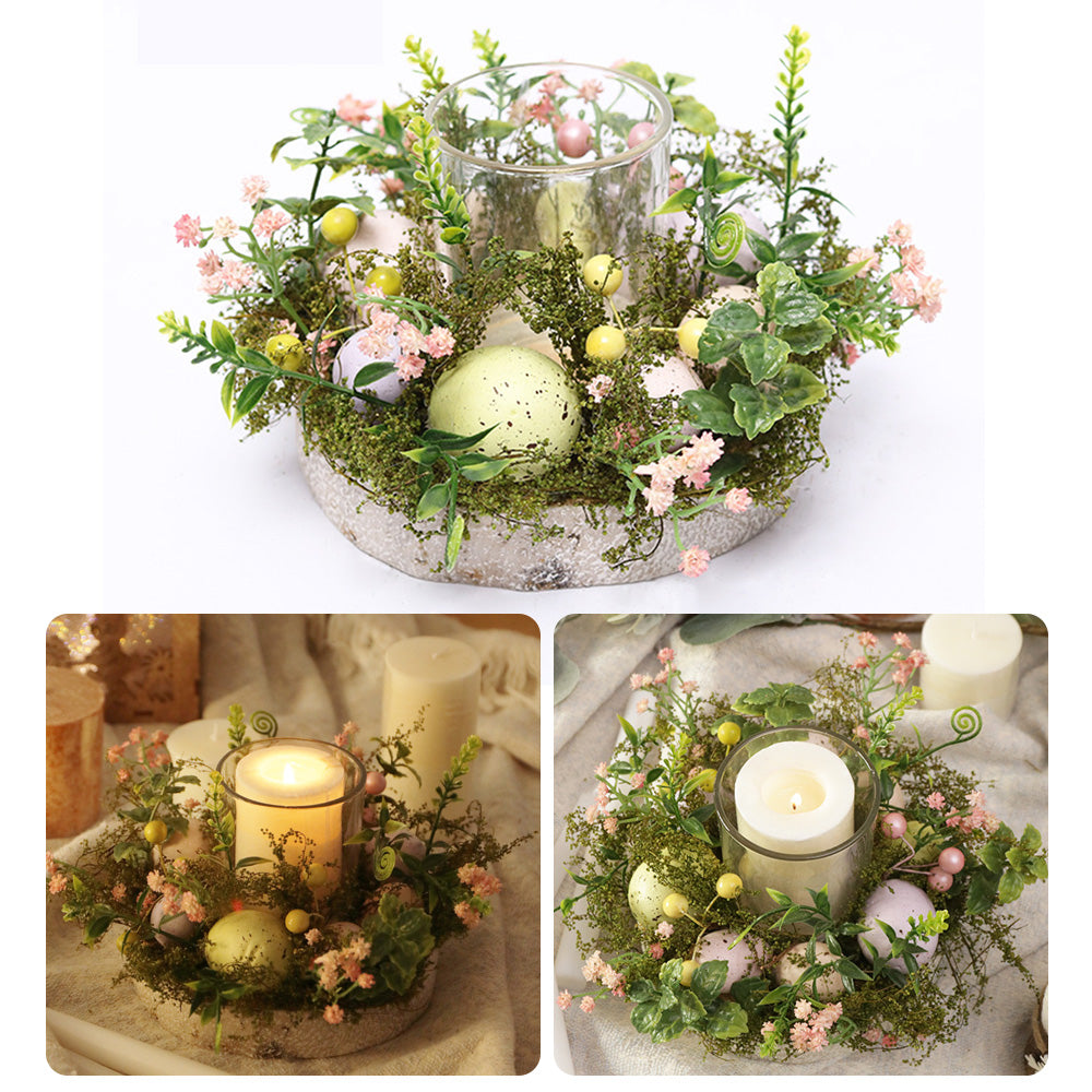Easter Egg Glass Candle Holder