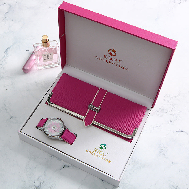 Trendy Fashion Wallet Watch Set