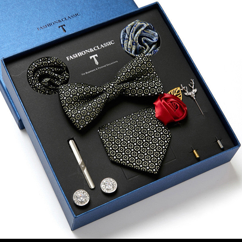 Men's Gift Box Tie Fashion Scarf Combination