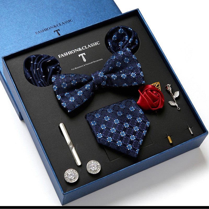 Men's Gift Box Tie Fashion Scarf Combination