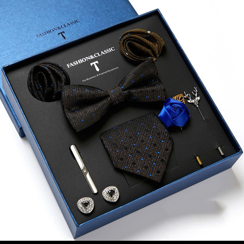 Men's Gift Box Tie Fashion Scarf Combination