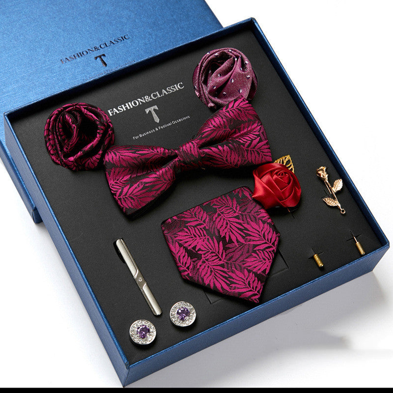 Men's Gift Box Tie Fashion Scarf Combination