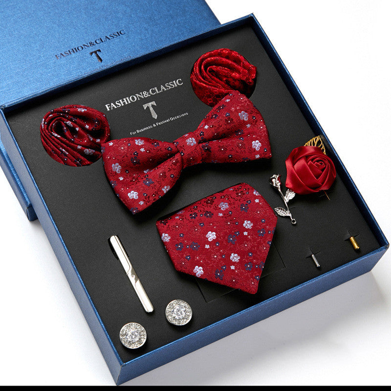 Men's Gift Box Tie Fashion Scarf Combination