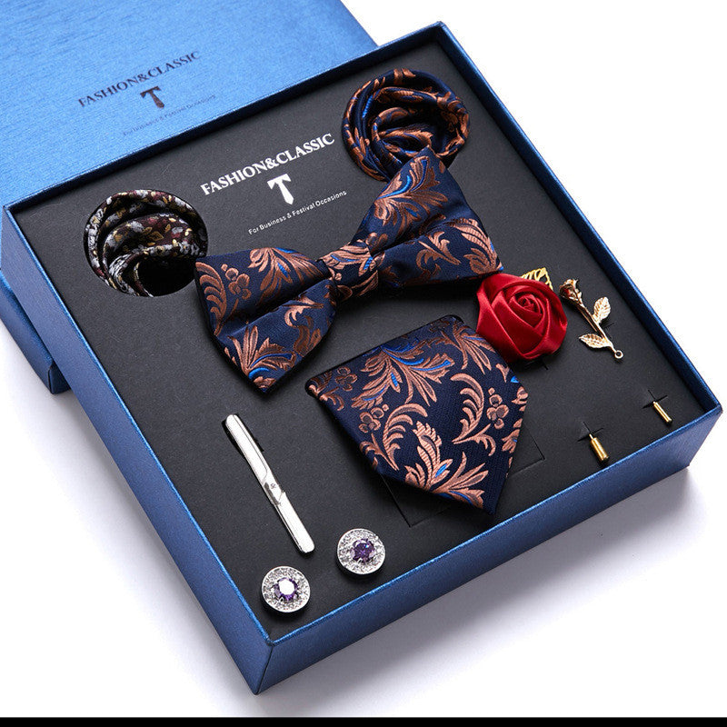 Men's Gift Box Tie Fashion Scarf Combination