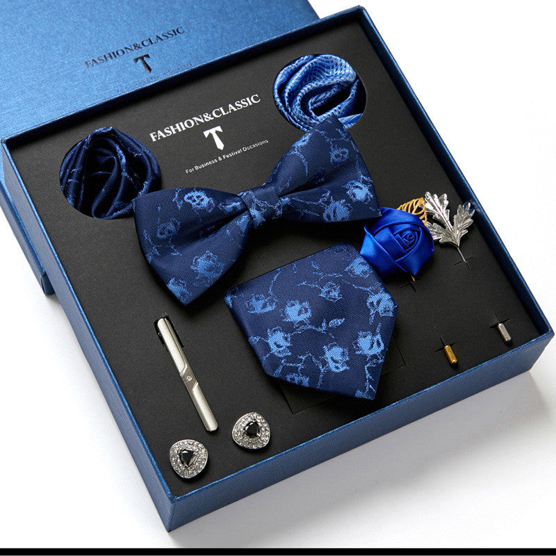 Men's Gift Box Tie Fashion Scarf Combination