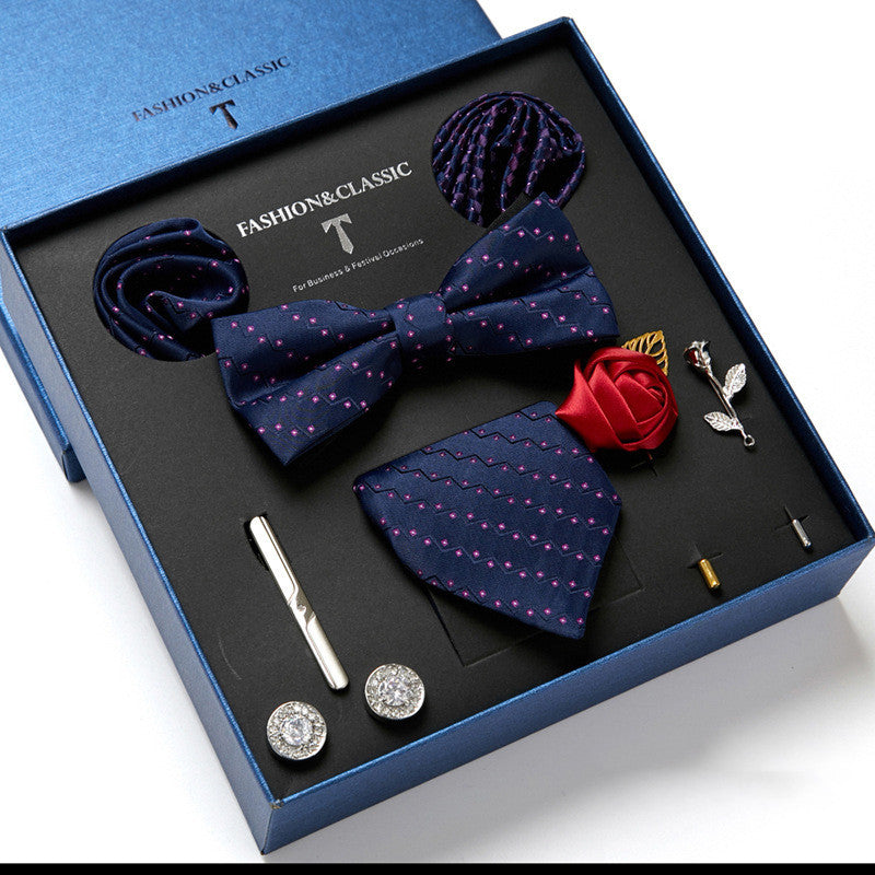 Men's Gift Box Tie Fashion Scarf Combination