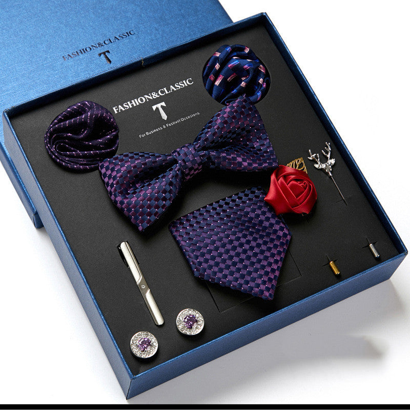 Men's Gift Box Tie Fashion Scarf Combination