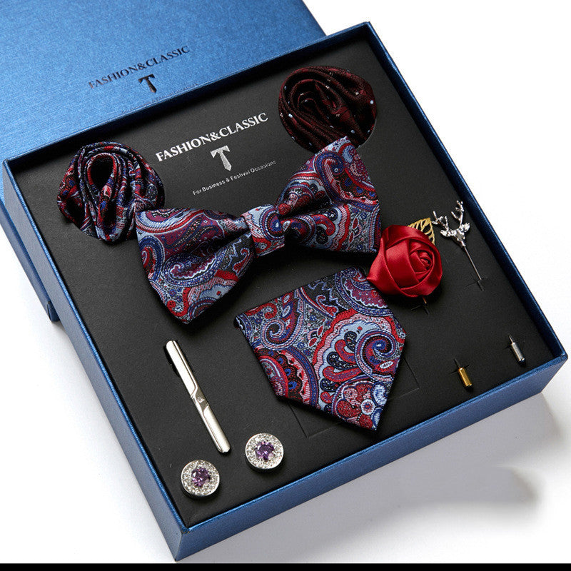 Men's Gift Box Tie Fashion Scarf Combination