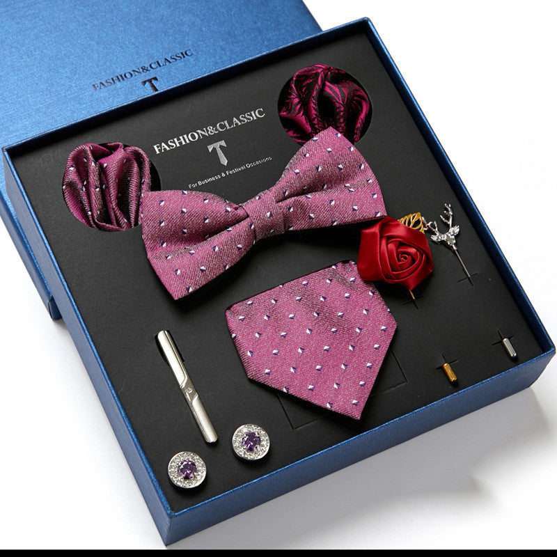Men's Gift Box Tie Fashion Scarf Combination