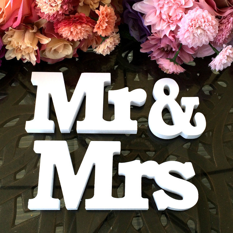 Wooden Mr & Mrs sign