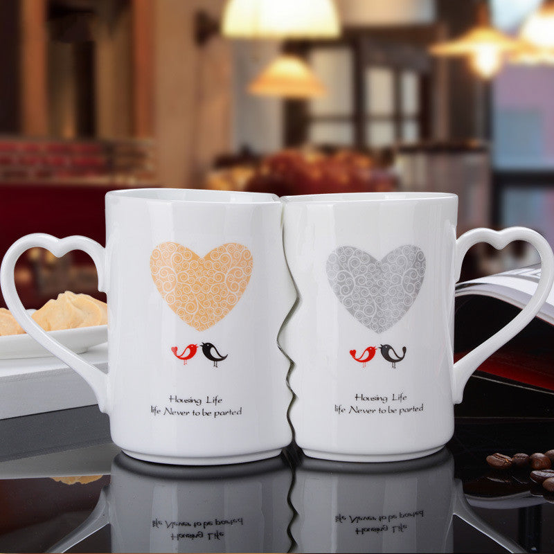 Couple Cup Ceramic Coffee Kiss Mug