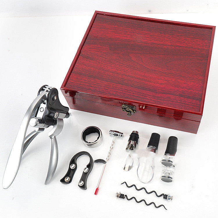 Red Bright Pattern Wine Set