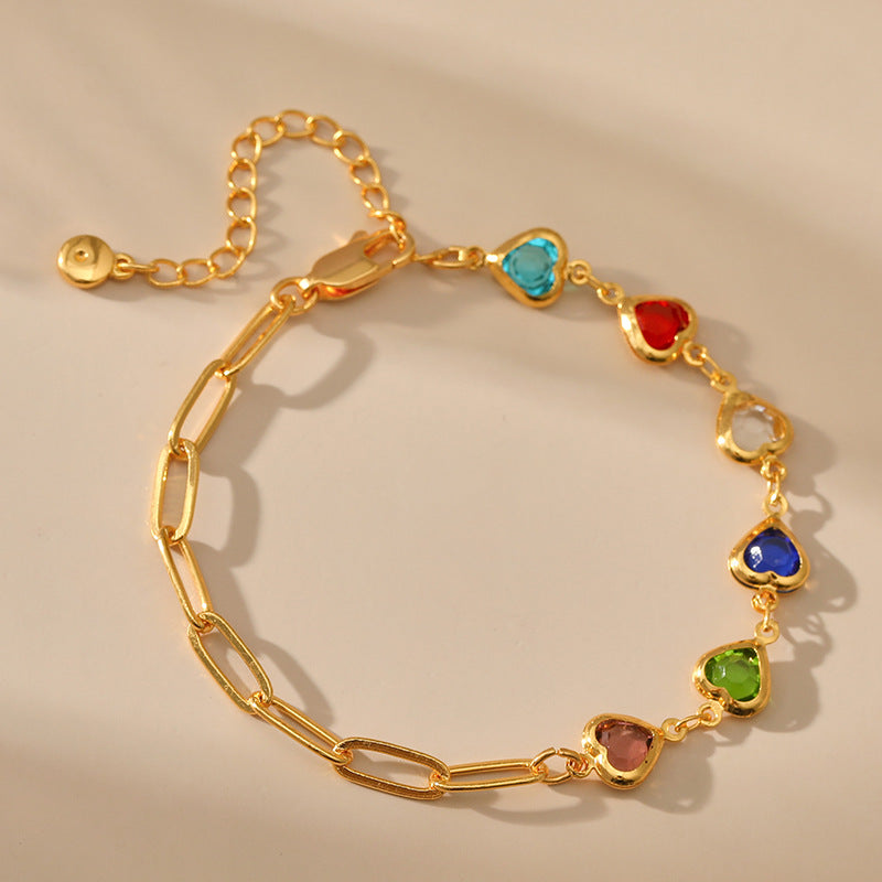 Paperclip Single Layer Copper Chain Vintage Bracelet