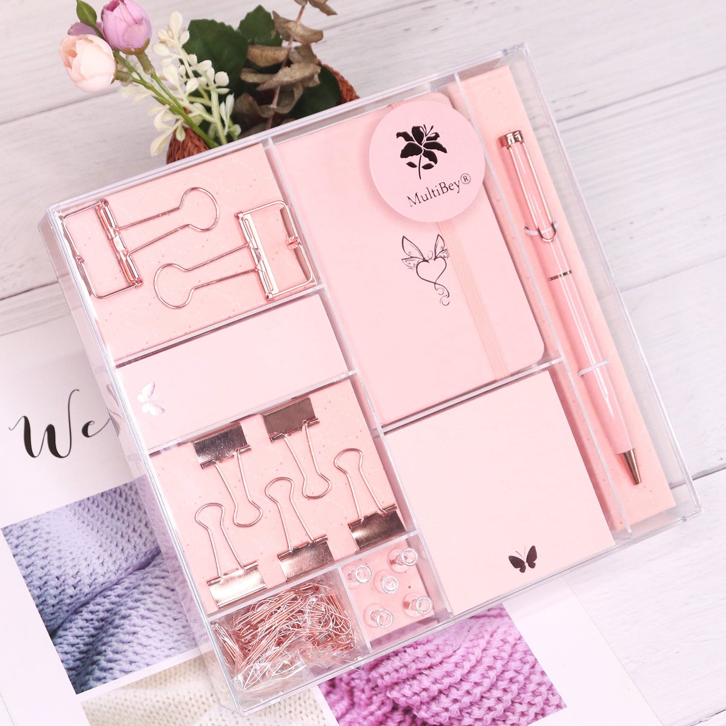 Rose Gold Stationery Set