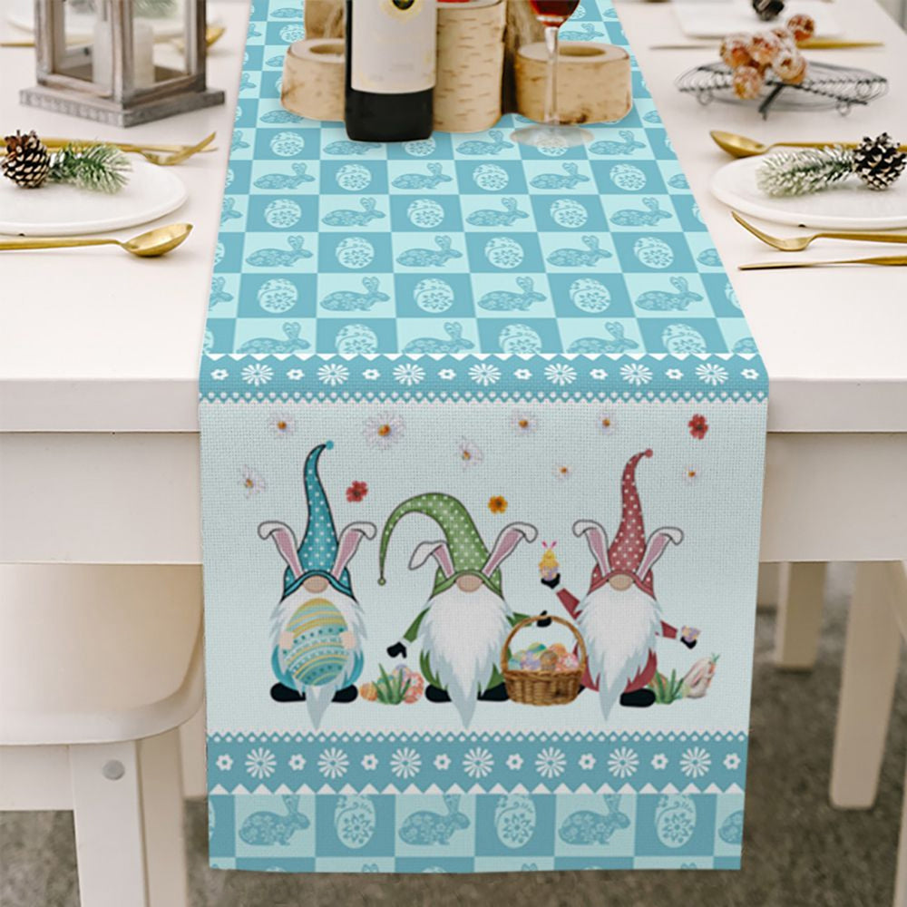 Light Wood Grain Bottom Easter Cotton And Linen Table Flag