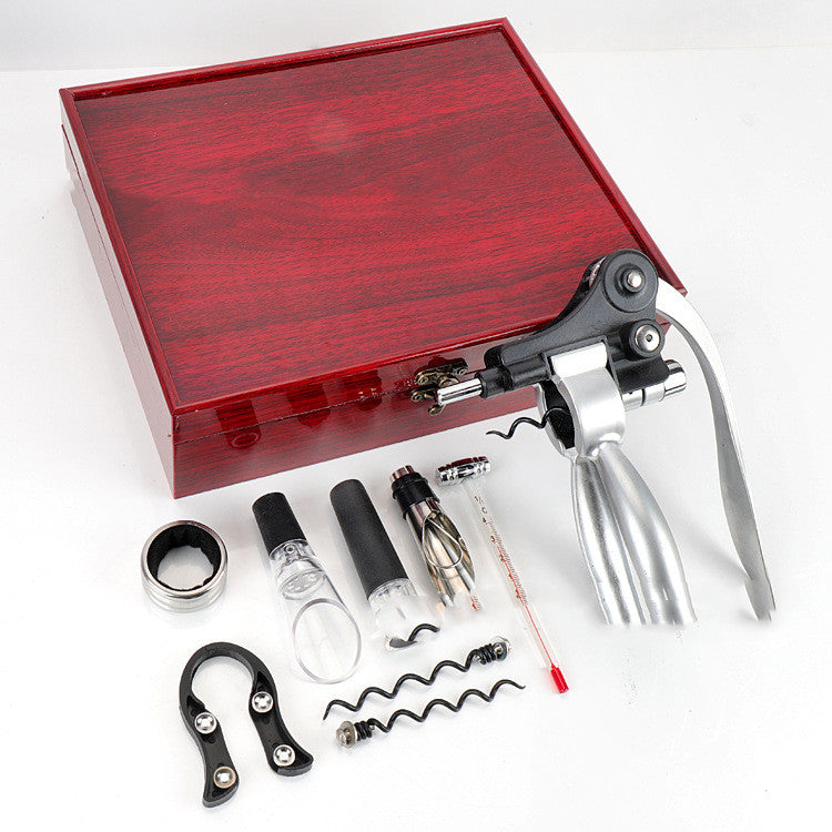 Red Bright Pattern Wine Set