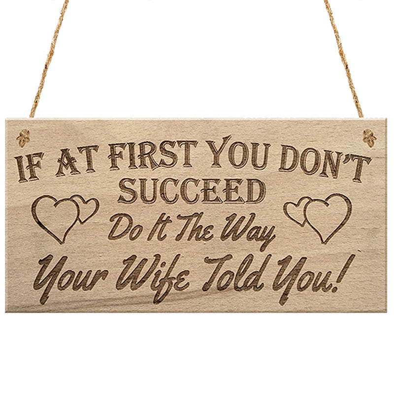 Creative Home Wooden Pendant Decorative Plaque